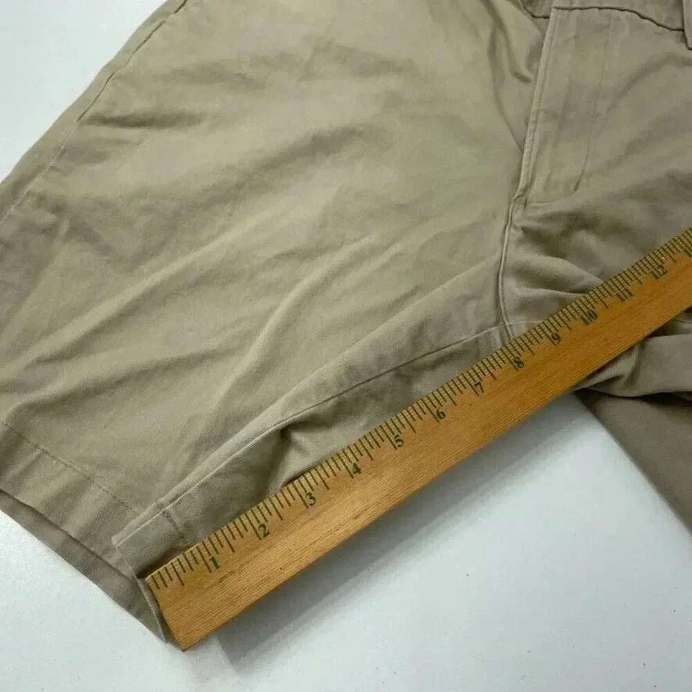 Lands End Cotton Chino Shorts Mens 36 Tan 0111